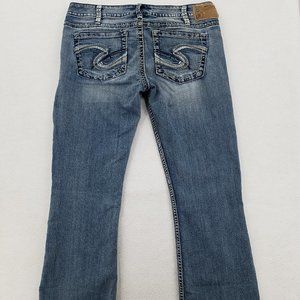 Silver Tuesday 32 x 33 12L Blue Faded Flare Jeans